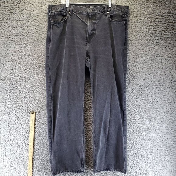 Old Navy Jeans Mens 42x32 Black Original Loose Built-In Tough - Picture 1 of 12